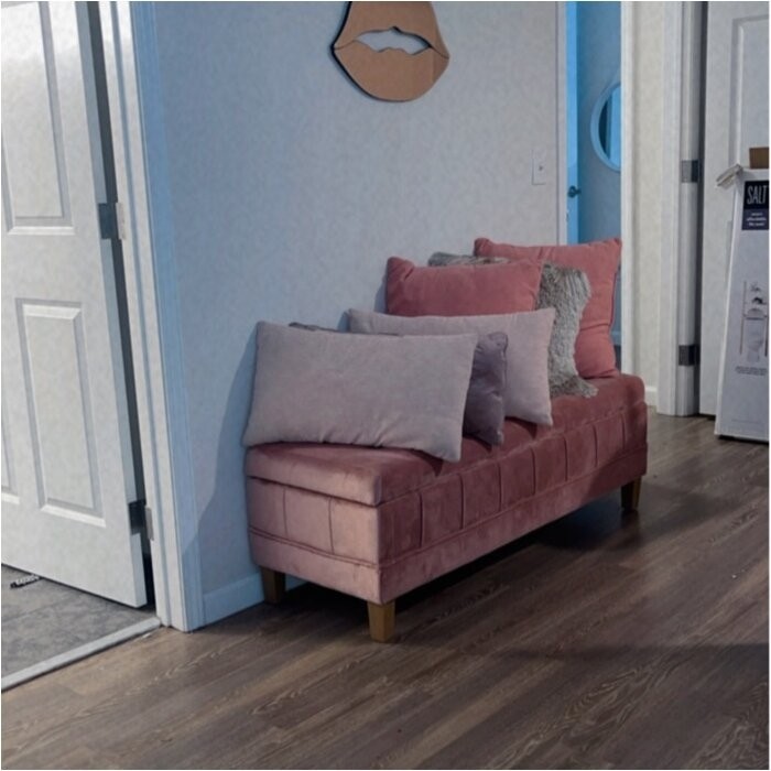 Gloria 52'' Wide Velvet Tufted Rectangle Storage Ottoman with Storage