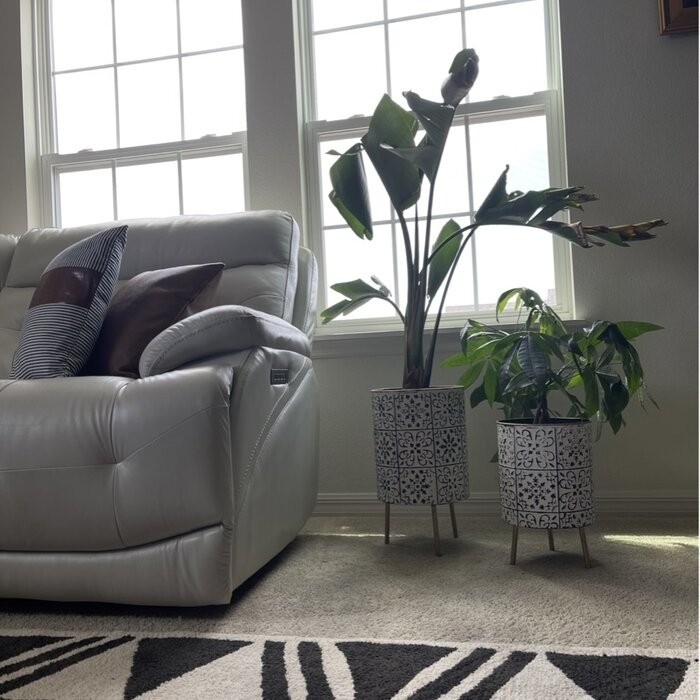 Godeus 2-Piece Metal Pot Planter Set