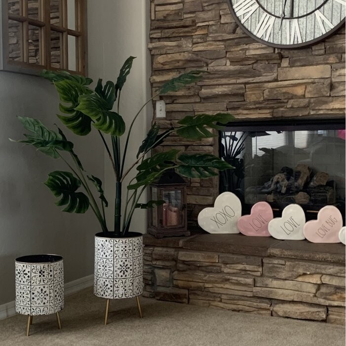 Godeus 2-Piece Metal Pot Planter Set