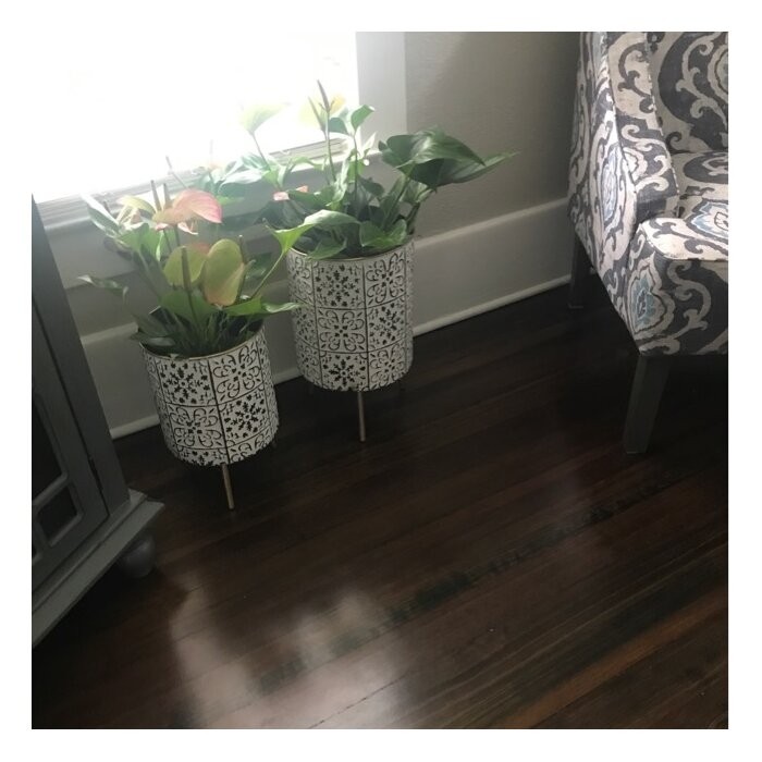 Godeus 2-Piece Metal Pot Planter Set
