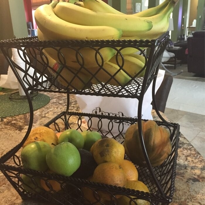 Gourmet Basics by Mikasa Loop and Lattice Fruit Basket