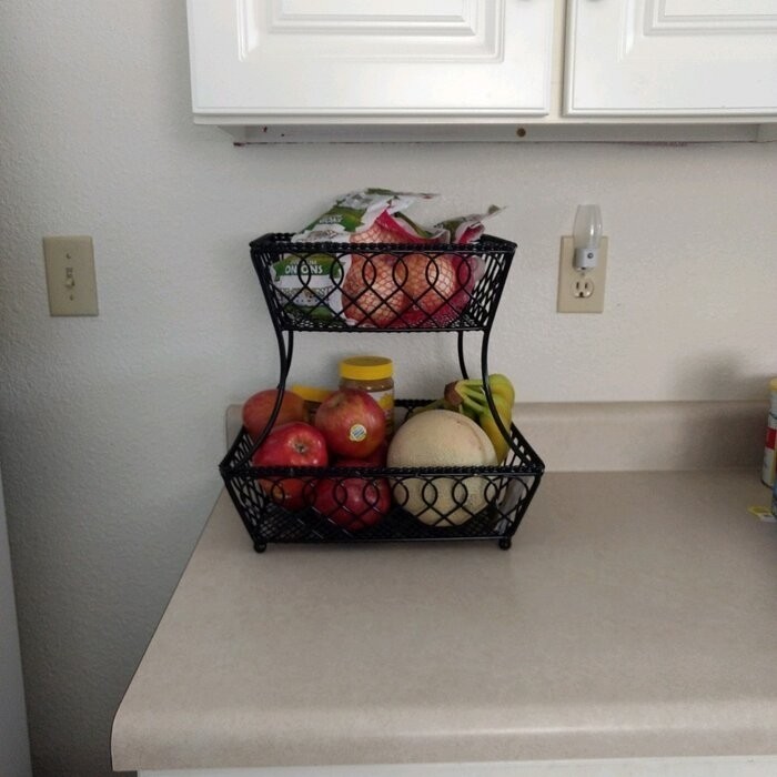 Gourmet Basics by Mikasa Loop and Lattice Fruit Basket
