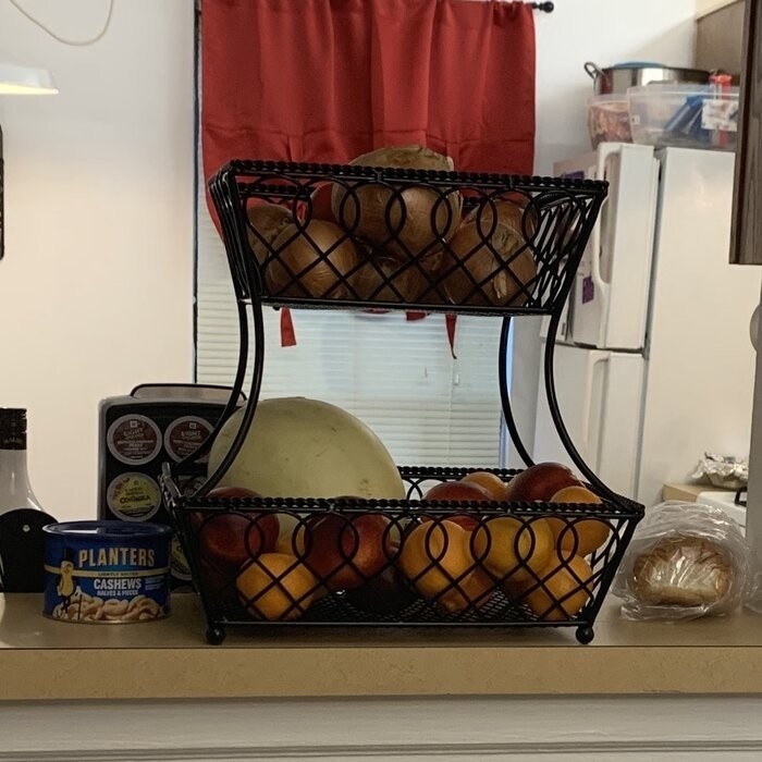 Gourmet Basics by Mikasa Loop and Lattice Fruit Basket