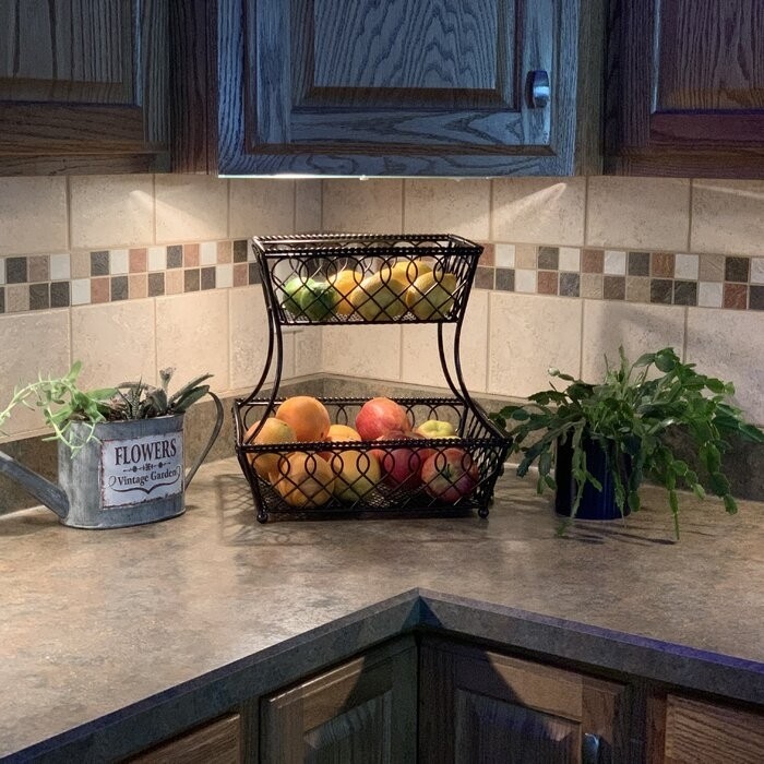 Gourmet Basics by Mikasa Loop and Lattice Fruit Basket