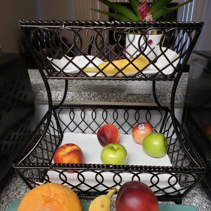 Gourmet Basics by Mikasa Loop and Lattice Fruit Basket