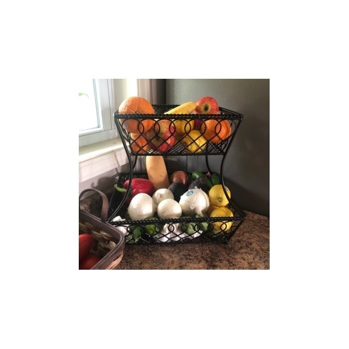 Gourmet Basics by Mikasa Loop and Lattice Fruit Basket