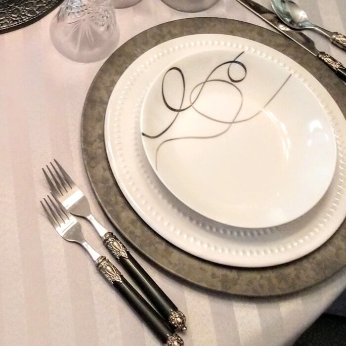 Gunmetal Gray Galvenized Plate Charger