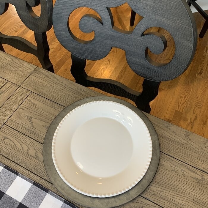 Gunmetal Gray Galvenized Plate Charger