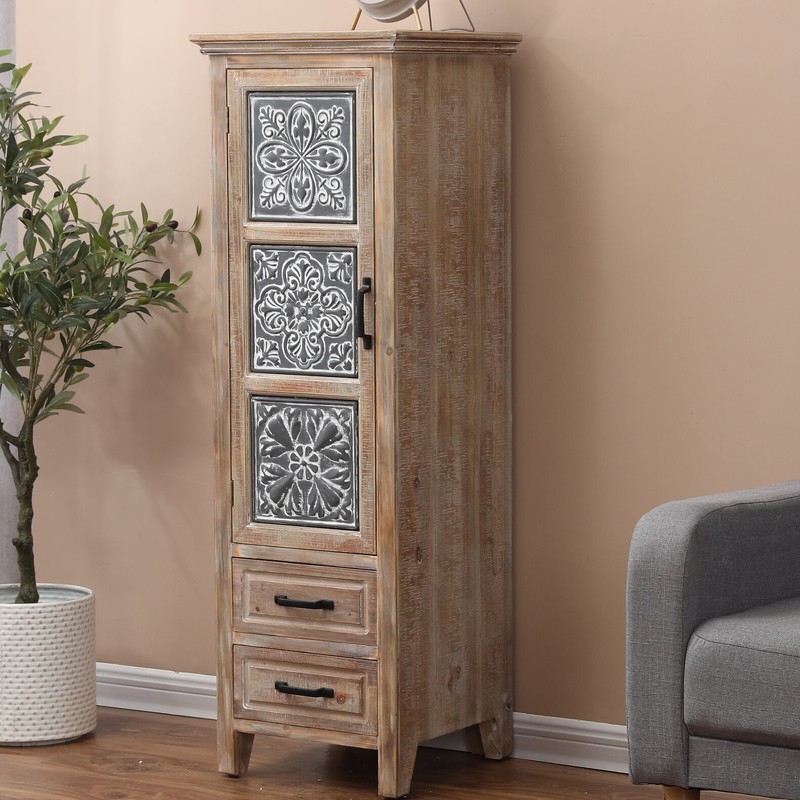 Habib 48.1'' Tall 1 - Door Accent Cabinet