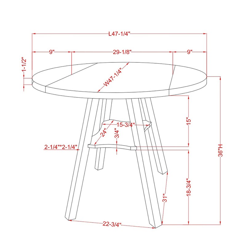 Hadrie Counter Height Dining Table