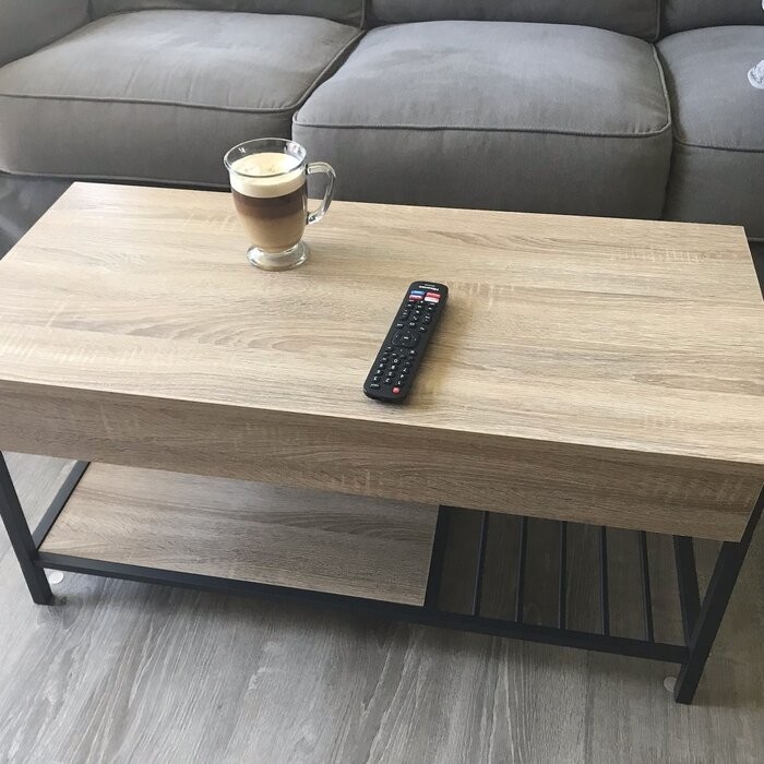 Haneline Lift Top 4 Legs Coffee Table with Storage
