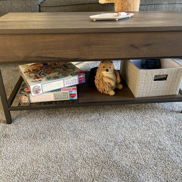 Haneline Lift Top 4 Legs Coffee Table with Storage