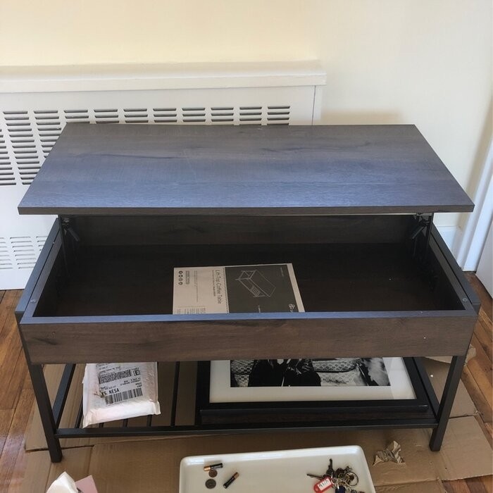 Haneline Lift Top 4 Legs Coffee Table with Storage