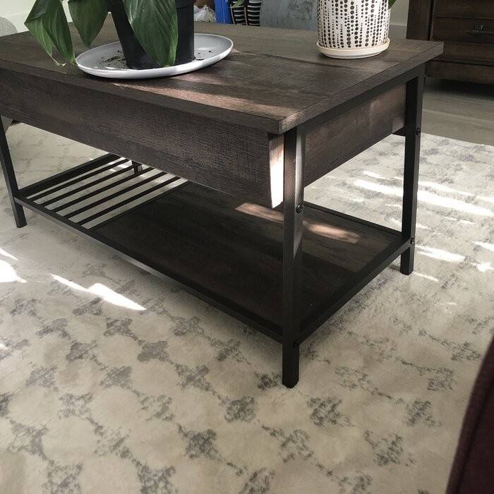 Haneline Lift Top 4 Legs Coffee Table with Storage