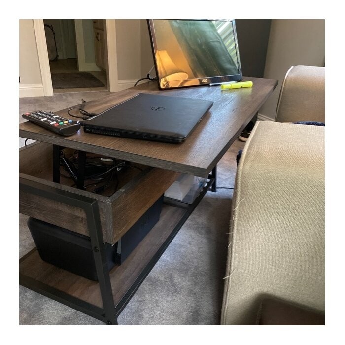 Haneline Lift Top 4 Legs Coffee Table with Storage
