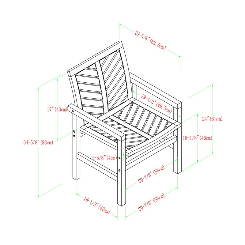 Harbison Acacia Patio Dining Armchair