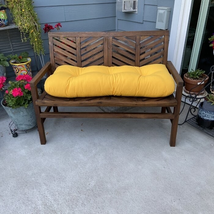 Harbison Chevron Wooden Garden Bench