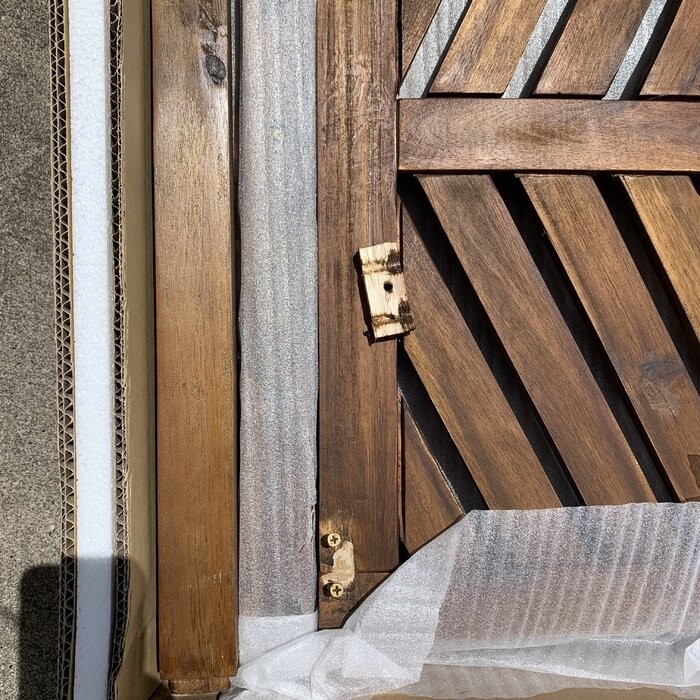Harbison Chevron Wooden Garden Bench