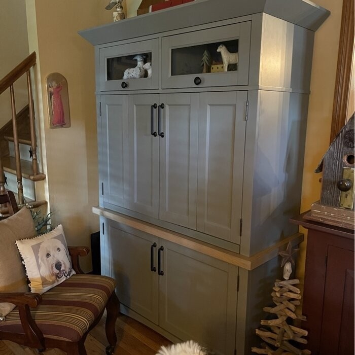 Harjot Solid Wood Armoire Desk