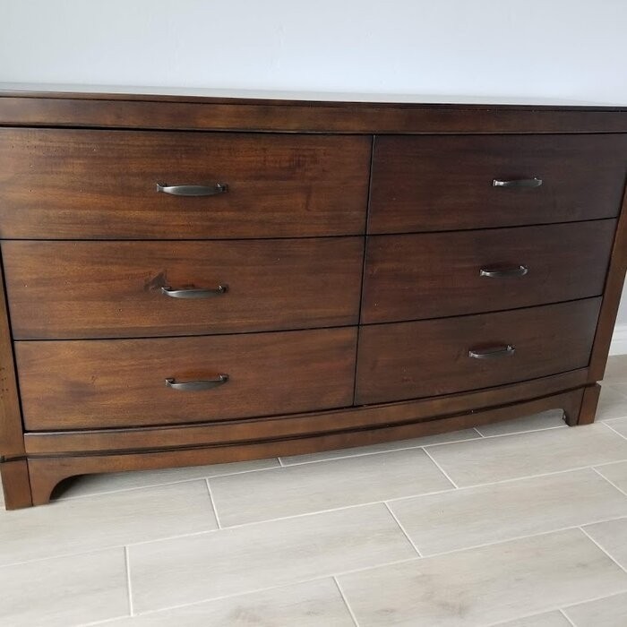 Hegwood 6 Drawer 64'' W Solid Wood Dresser