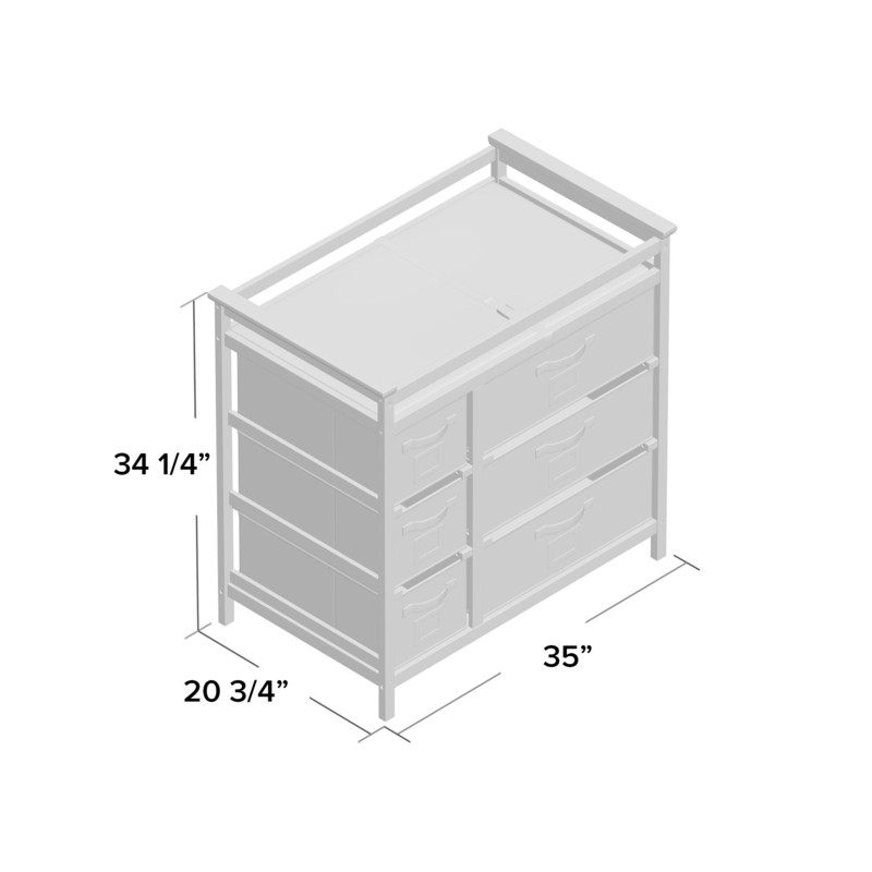 Heid Changing Table with Pad and 6 Baskets