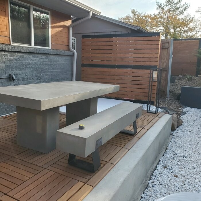 Hobbes Metal and Concrete Picnic Bench