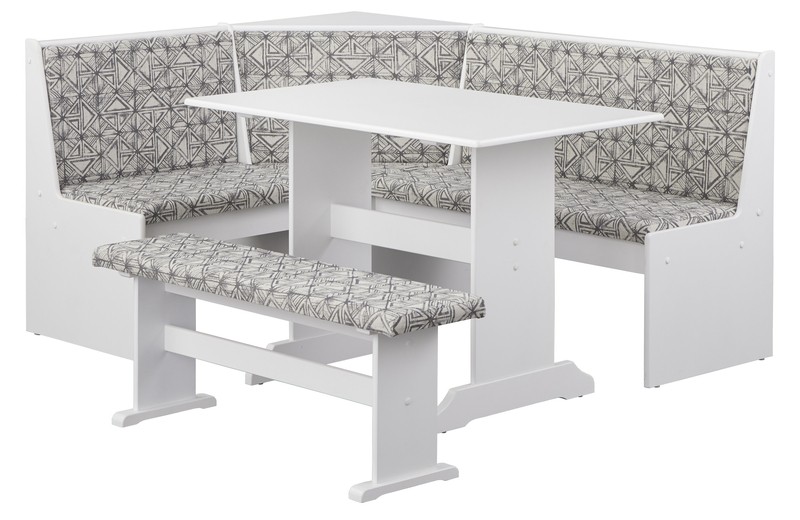Holdingford 5 - Person Pine Solid Wood Breakfast Nook Dining Set
