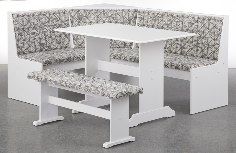 Holdingford 5 - Person Pine Solid Wood Breakfast Nook Dining Set