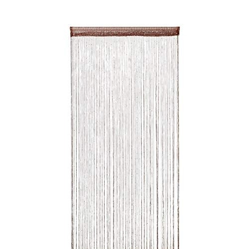 HSYLYM String Curtain with Sequins Sparkle Polyester,Perfect for Room Decoration and Background,Coffee,100x200cm(39" Width x 78" Length)