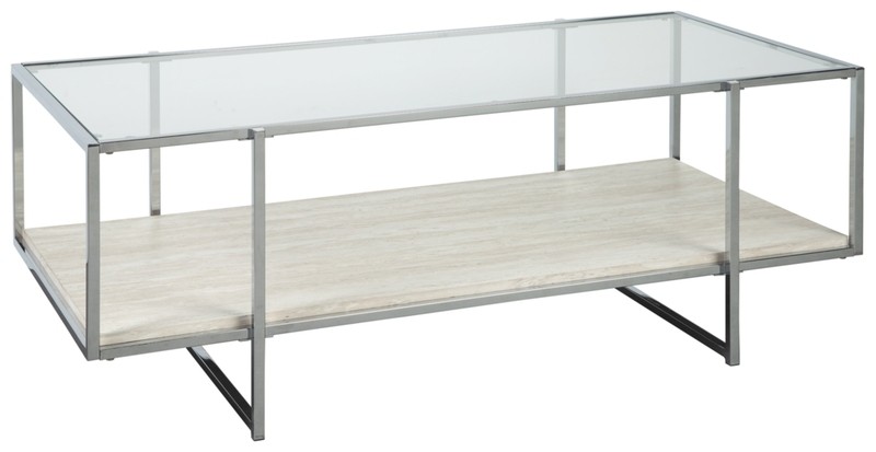 Hyattsville Floor Shelf Coffee Table with Storage