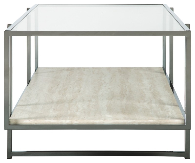 Hyattsville Floor Shelf Coffee Table with Storage