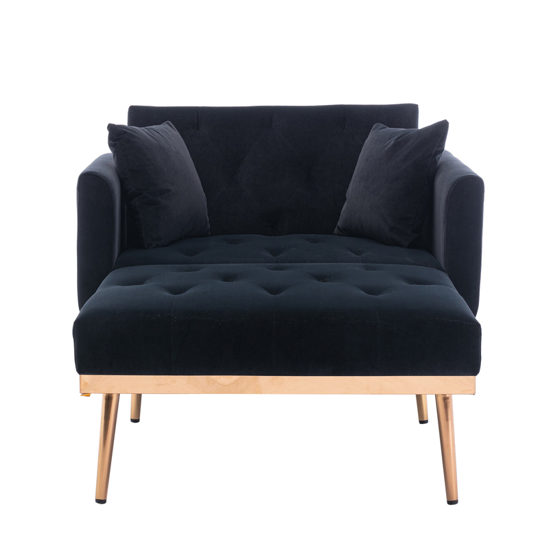 Ilhana 40.94'' Velvet Square Arm Sofa Bed