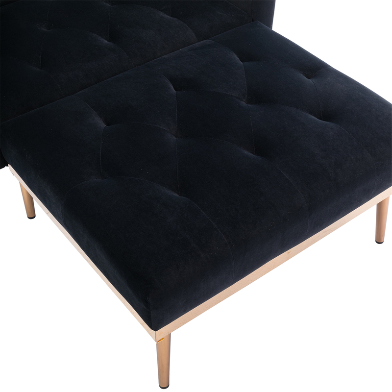 Ilhana 40.94'' Velvet Square Arm Sofa Bed