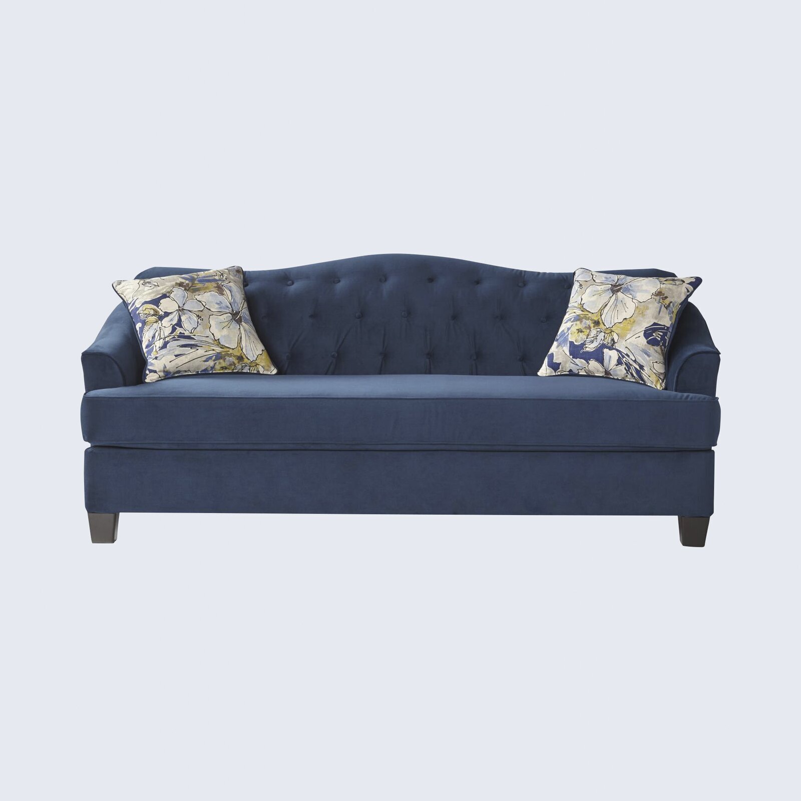 Indigo Camel Back Sofa With Reversible Chairs 