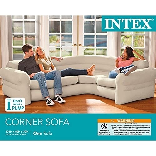 Intex-Inflatable Corner-Sofa, 101" X 80" X 30"