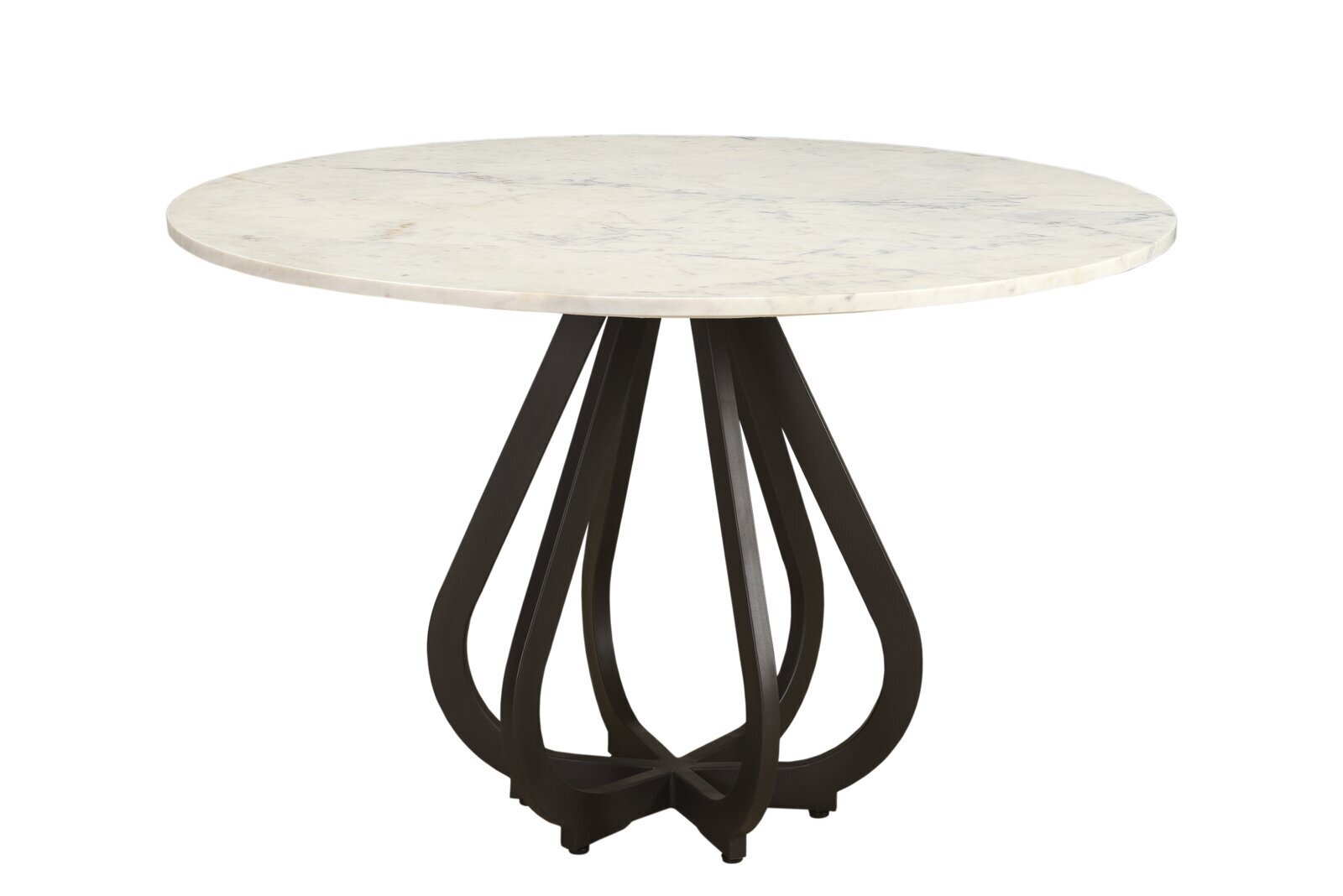 Iron And Marble Dining Table With Cream Marble Top
