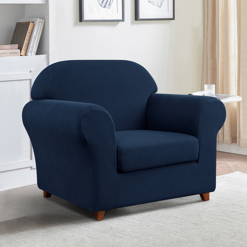Jacquard Box Cushion Armchair Slipcover