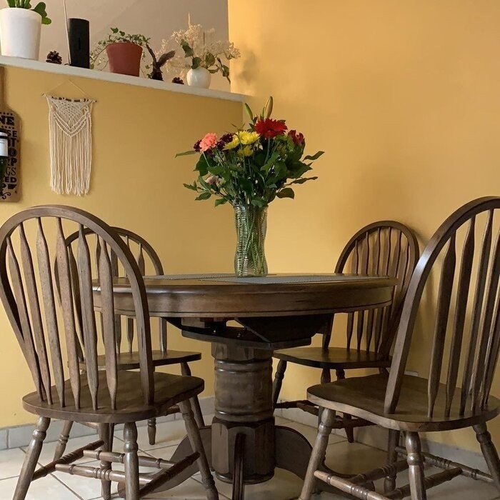 Judique Extendable Solid Wood Dining Set