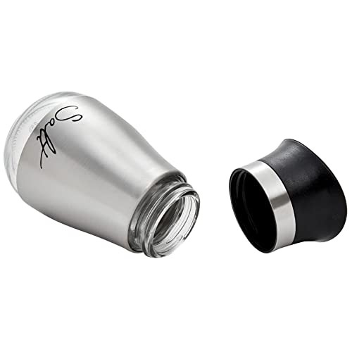 Juvale Salt and Pepper Shakers Set, Stainless Steel and Glass Dispenser (4oz)
