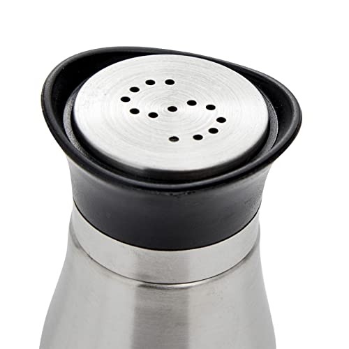 Juvale Salt and Pepper Shakers Set, Stainless Steel and Glass Dispenser (4oz)