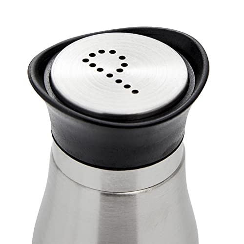 Juvale Salt and Pepper Shakers Set, Stainless Steel and Glass Dispenser (4oz)