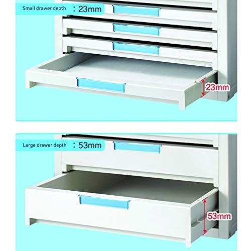 KAPAMAX Vertical File Cabinet 10 Drawer Index Key Lock Function Flat Drawer Light Gray Color 10 Drawer (10 Drawer)