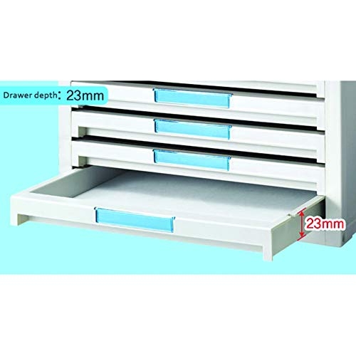 KAPAMAX Vertical File Cabinet 10 Drawer Index Key Lock Function Flat Drawer Light Gray Color 10 Drawer (10 Drawer)