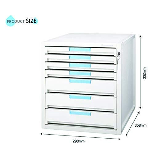 KAPAMAX Vertical File Cabinet 10 Drawer Index Key Lock Function Flat Drawer Light Gray Color 10 Drawer (10 Drawer)