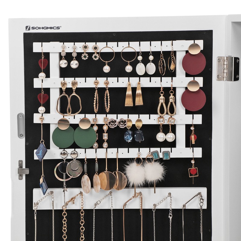 Karmakar 14.6'' Wide Wall Mounted Jewelry Armoire with Mirror