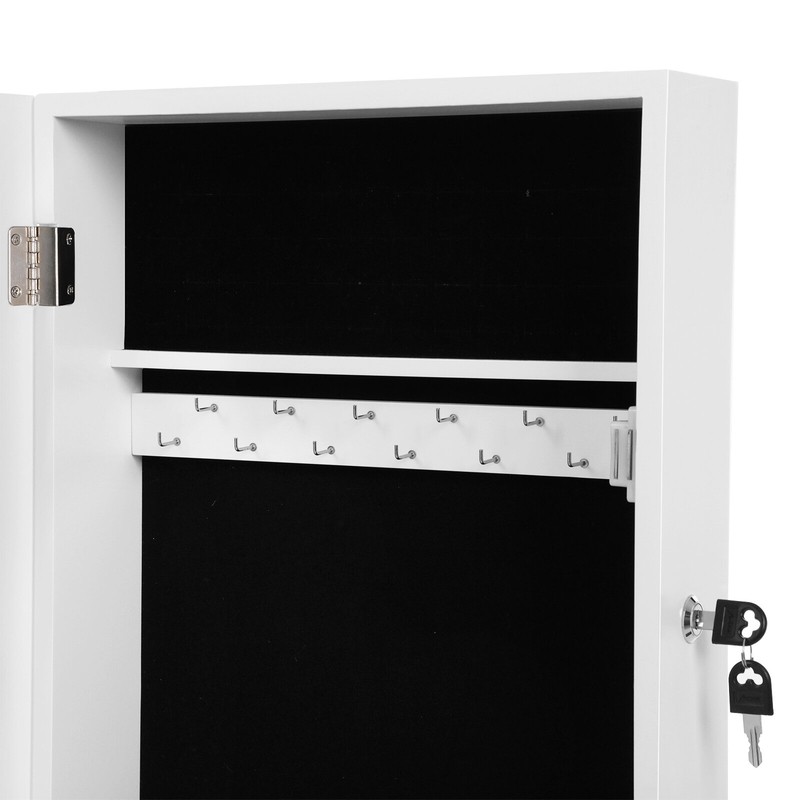 Karmakar 14.6'' Wide Wall Mounted Jewelry Armoire with Mirror