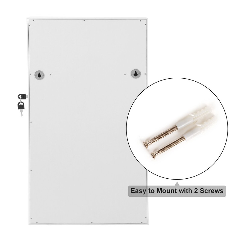 Karmakar 14.6'' Wide Wall Mounted Jewelry Armoire with Mirror