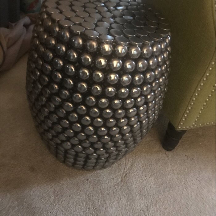 Karol 17.5'' Tall Iron Drum End Table