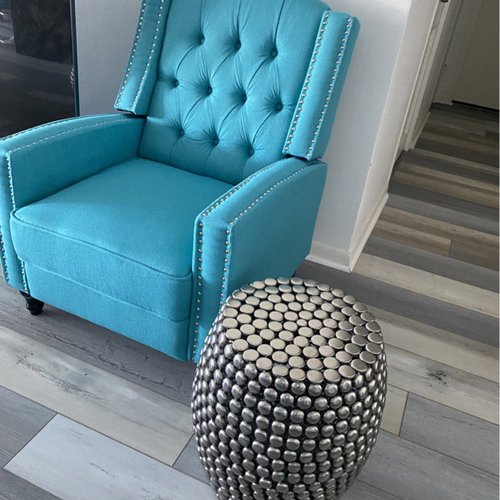 Karol 17.5'' Tall Iron Drum End Table