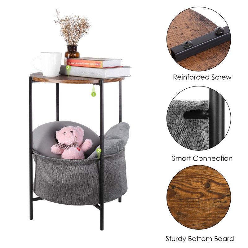 Kedesha 23.6'' Tall Iron Nightstand